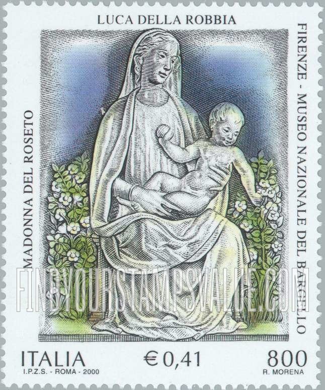 FindYourStampsValue: Madonna and Child, by Luca Della Robbia