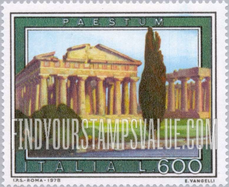 FindYourStampsValue: Tourist Type of 1974: Paestum