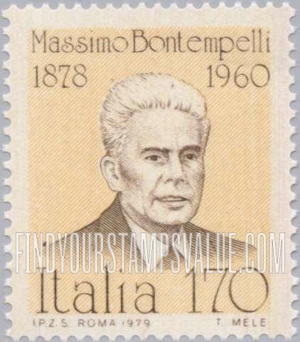 FindYourStampsValue: Famous Italians: Massimo Bontempelli (1878-1960), journalist