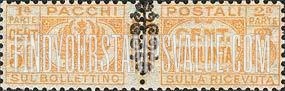 FindYourStampsValue: PARCEL POST - Pacchi Postali: Overprinted Between Halves in Black