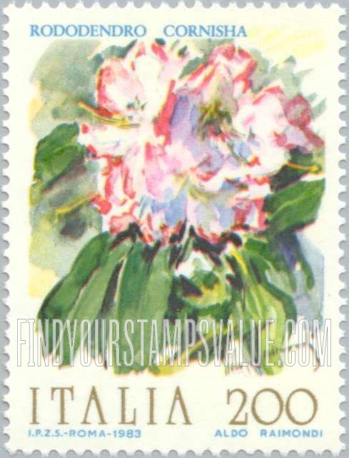 FindYourStampsValue: Flower Type of 1981: Rhododendron