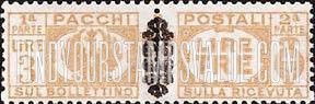 FindYourStampsValue: PARCEL POST - Pacchi Postali: Overprinted Between Halves in Black