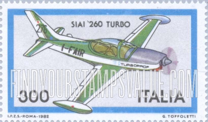 FindYourStampsValue: Aircraft Type of 1981: SIAI 260 Turbo