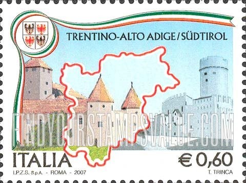 FindYourStampsValue: Italian Regions Type of 2004: Trentino-Alto Adige