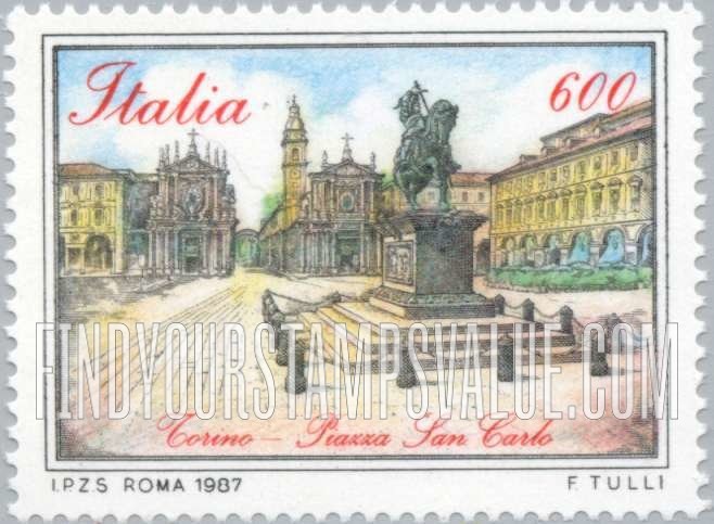 FindYourStampsValue: Piazzas: Piazza San Carlo, Turin