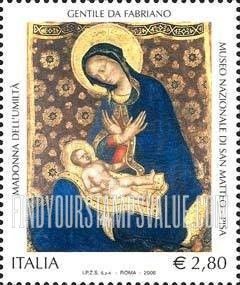 FindYourStampsValue: Madonna of Humility, by Gentile da Fabriano