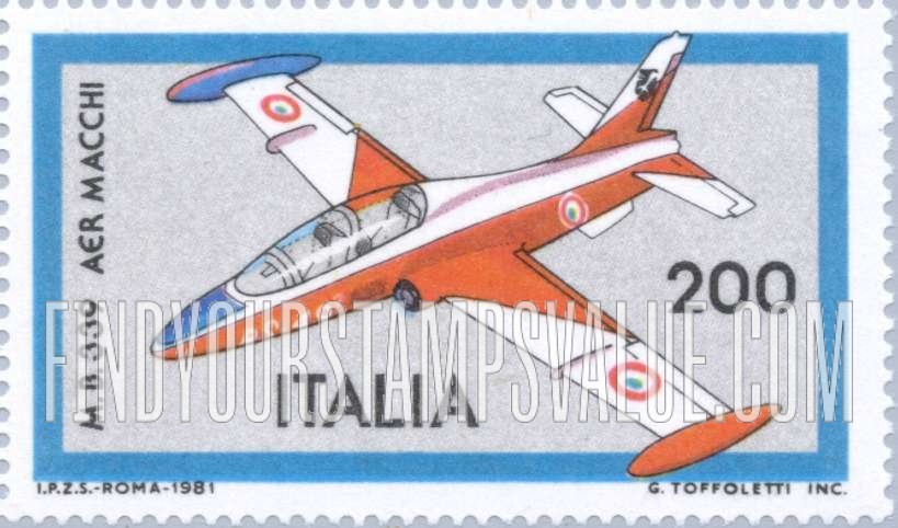 FindYourStampsValue: MB-339 Aermacchi jet