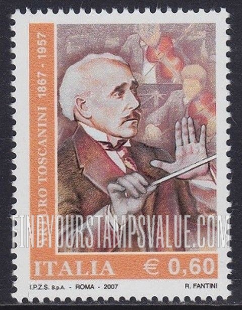 FindYourStampsValue: Arturo Toscanini (1867-1957), Conductor