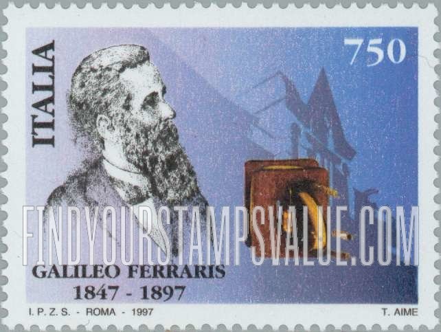 FindYourStampsValue: Galileo Ferraris (1847-97), Physicist, Electrical Engineer