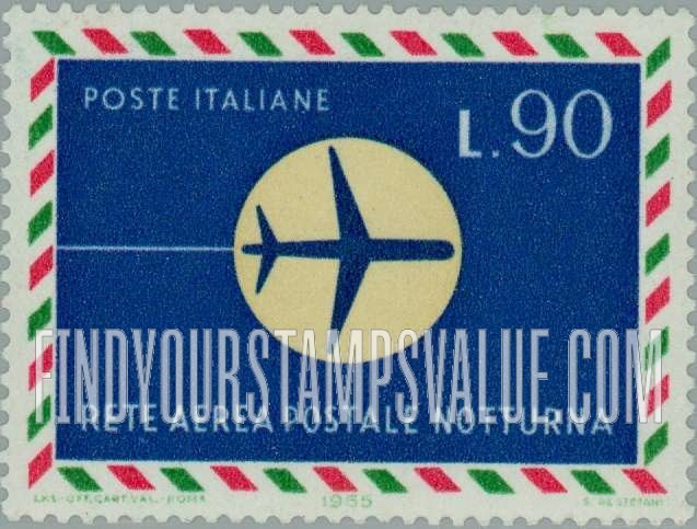 FindYourStampsValue: Jet Plane Moon and Airletter Border