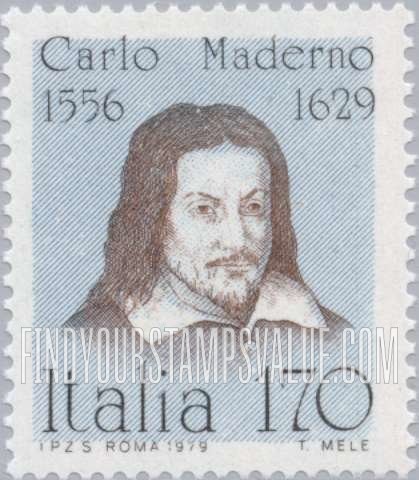 FindYourStampsValue: Famous Italians: Carlo Maderno (1556-1629), architect