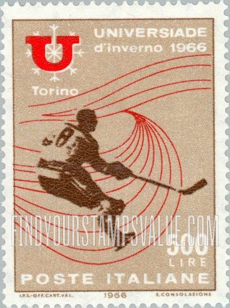 FindYourStampsValue: Winter University Games: Ice hockey