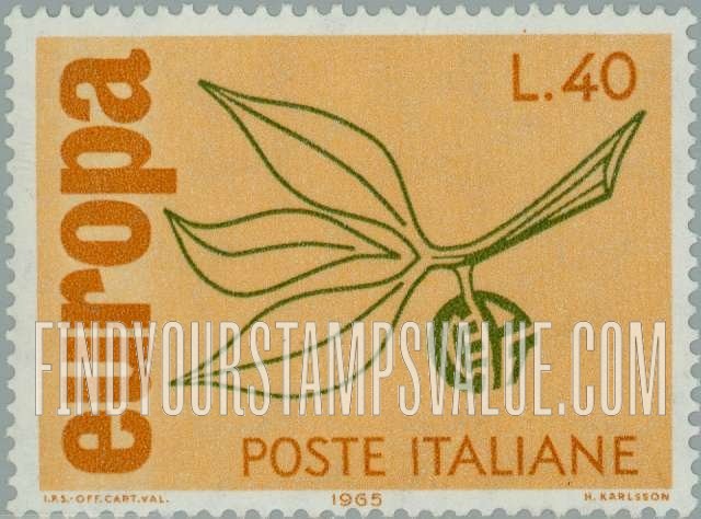 FindYourStampsValue: Europa Issue, 1965: Common Design Type