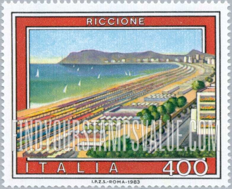FindYourStampsValue: Tourist Type of 1974: Riccione