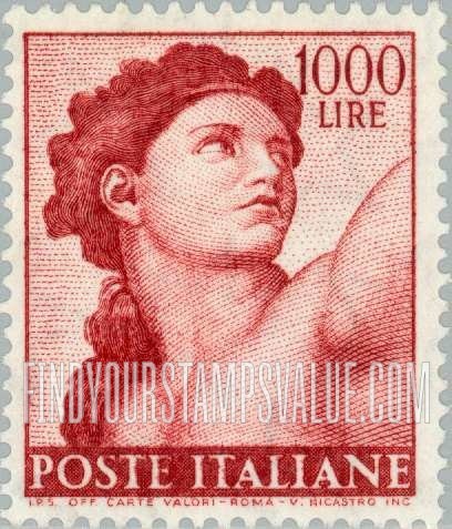 FindYourStampsValue: Designs from Sistine Chapel by Michelangelo: Eve