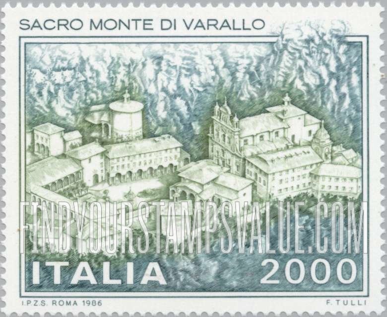 FindYourStampsValue: Sacro Monte di Varallo Monastery