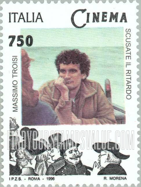 FindYourStampsValue: Motion Picture Type of 1995: Massimo Troisi in “Scusate Il Ritardo“