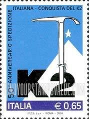 FindYourStampsValue: Ascent of K2 By Italian Mountaineers, 50th Anniversary