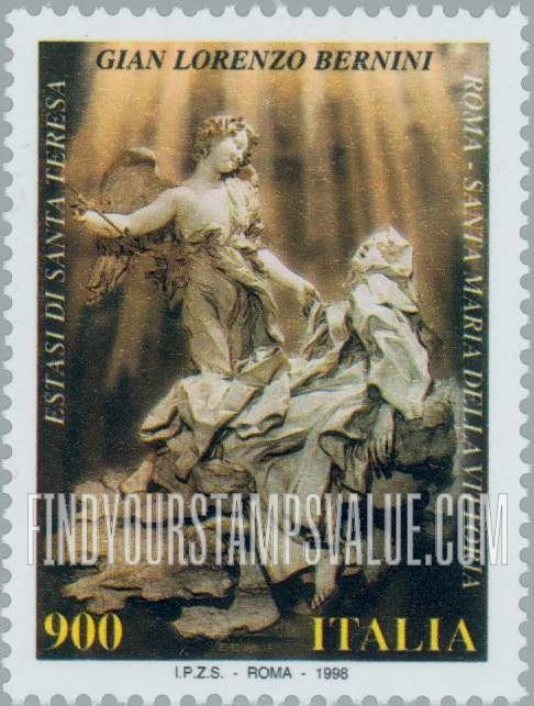 FindYourStampsValue: The Ecstasy of St. Teresa, Sculpture by Gian Lorenzo Bernini
