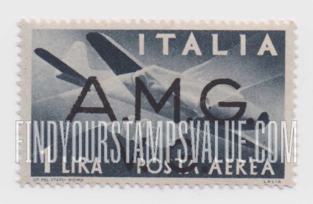 FindYourStampsValue: OCCUPATION AIR POST - Plane and Clasped Hands