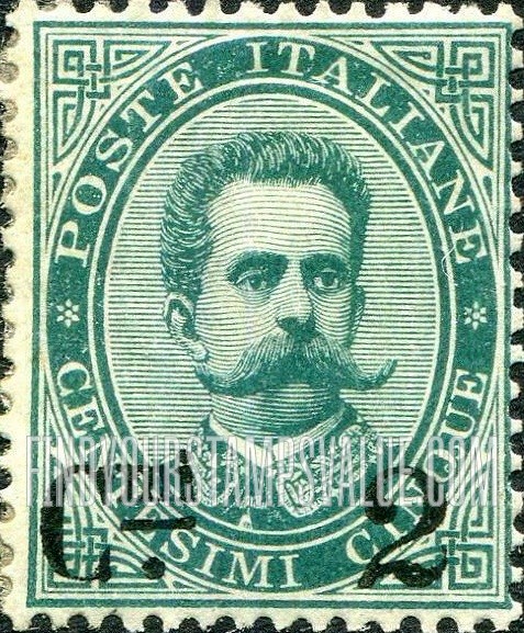 FindYourStampsValue: King Humbert I: Stamps of 1879 Surcharged
