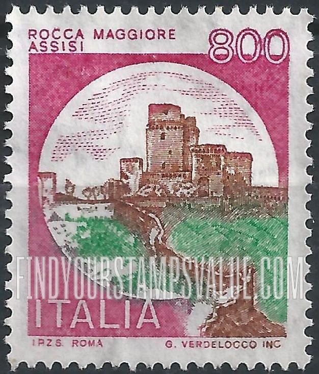 FindYourStampsValue: Castles: Rocca Maggiore, Assisi