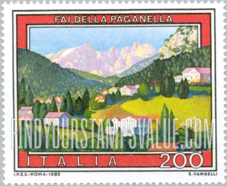 FindYourStampsValue: Tourist Type of 1974: Paganella Valley