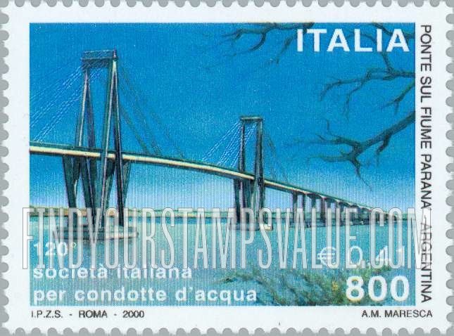 FindYourStampsValue: Società Italiana per Condotte d’Acqua, Construction Company, 120th Anniversary