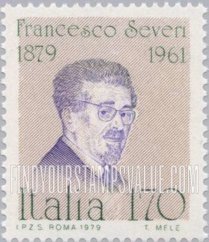 FindYourStampsValue: Famous Italians: Francesco Severi (1879-1961), mathematician