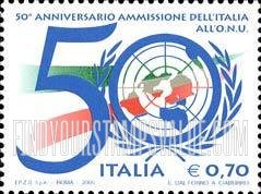 FindYourStampsValue: Admission o United Nations, 50th Anniversary