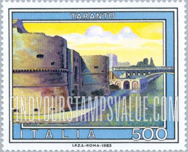 FindYourStampsValue: Tourist Type of 1974: Taranto