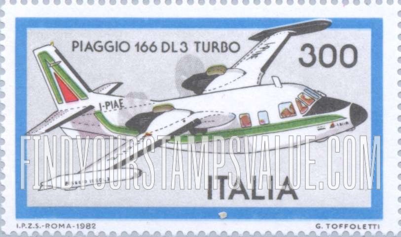 FindYourStampsValue: Aircraft Type of 1981: Piaggio 166-dl3 Turbo