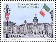 FindYourStampsValue: Return of Trieste to Italy, 50th Anniversary