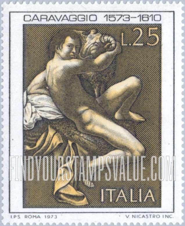 FindYourStampsValue: St. John the Baptist, by Caravaggio