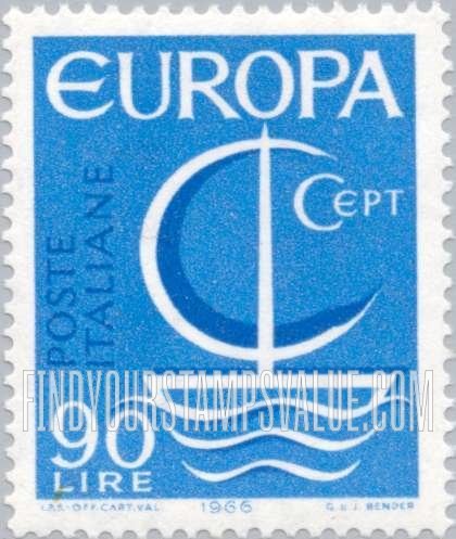 FindYourStampsValue: Europa Issue, 1966: Common Design Type