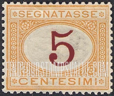 FindYourStampsValue: POSTAGE DUE - Numeral Value