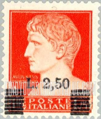 FindYourStampsValue: Augustus Caesar: Surcharged in Black