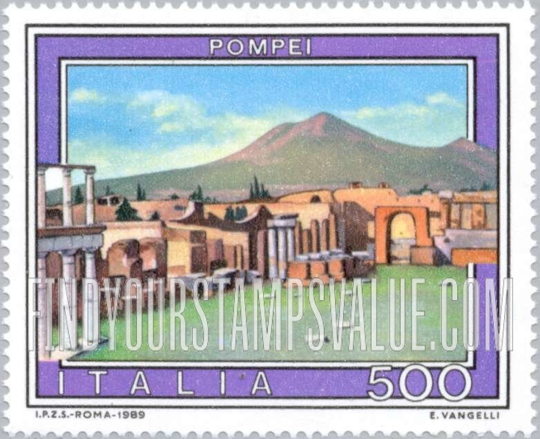 FindYourStampsValue: Landscape Type of 1974: Pompei