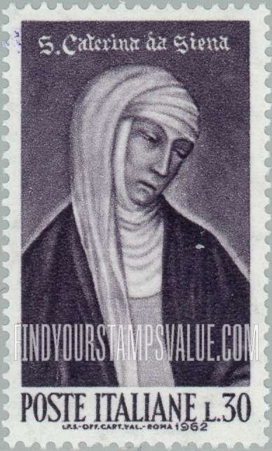 FindYourStampsValue: St. Catherine of Siena, by Andrea Vanni