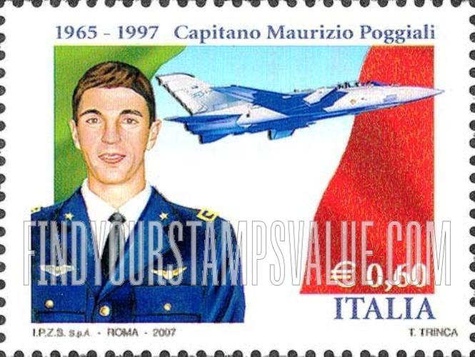 FindYourStampsValue: Captain Maurizio Poggiali (1965-97), Pilot