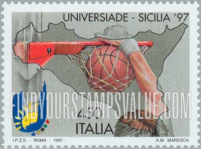 FindYourStampsValue: Universiade 97, Sicily: Basketball