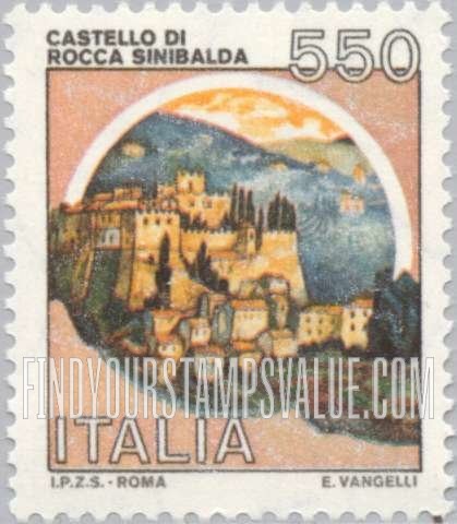 FindYourStampsValue: Castle Type of 1980: Rocca Sinibalda