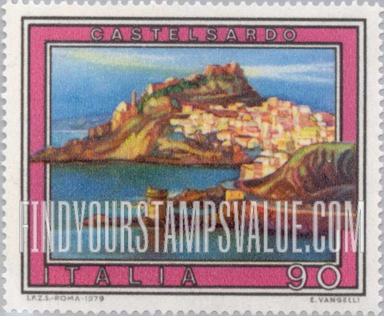FindYourStampsValue: Tourist Type of 1974: Castelsardo