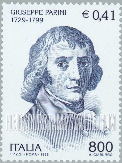 FindYourStampsValue: Giuseppe Parini (1729-99), Poet