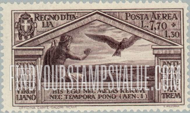FindYourStampsValue: AIR POST - Virgil Type of Postage: Jupiter sending forth his eagle