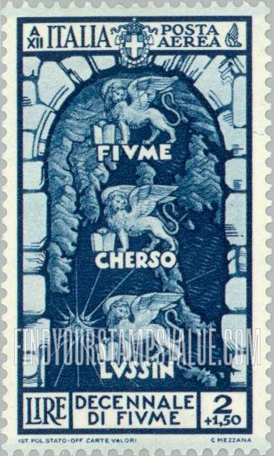 FindYourStampsValue: AIR POST - Annexation of Fiume Type of Postage: Venetian Lions