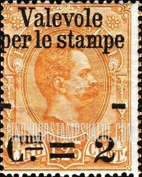 FindYourStampsValue: King Humbert I: Parcel Post Stamps of 1884-86 Surcharged in Black