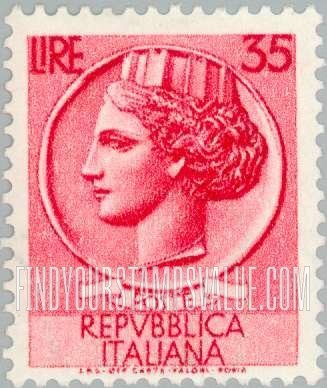 FindYourStampsValue: “Italia” after Syracusean Coin