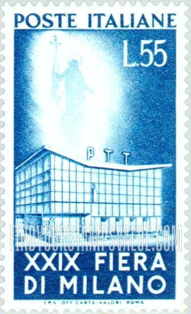 FindYourStampsValue: P. T. T. Building, Milan Fair