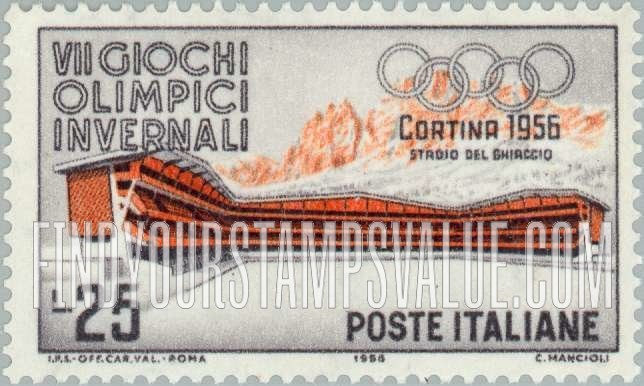 FindYourStampsValue: Stadiums at Cortina: Ice skating